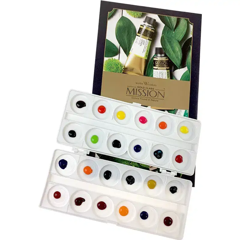 Box with Watercolor Colors