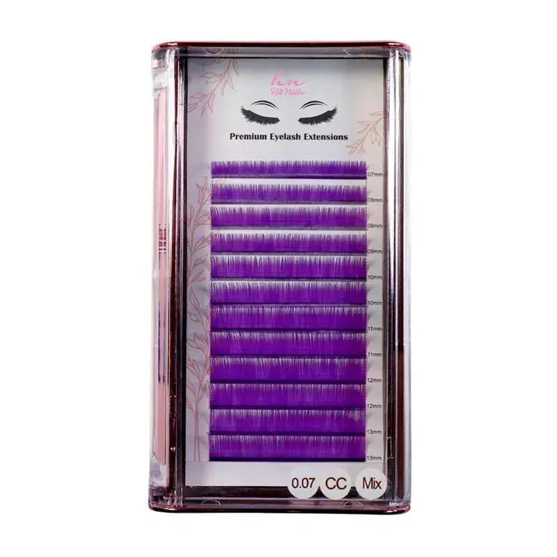 3D/Russian Purple CC Lashes 0.07mm Mix in Box 12 rows