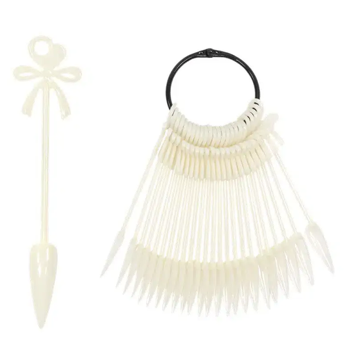 [U.MOS.005] 24 Tips Display Ring Stiletto Natural