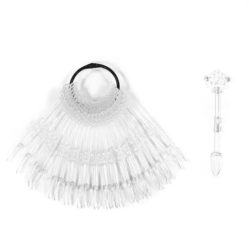 [U.MOS.006] 24 Tips Display Ring Oval Clear - Ch.