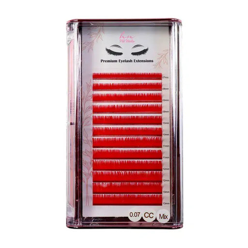 [P.3DCO.015] 3D/Russian Red CC Lashes 0.07mm Mix in Box 12 rows