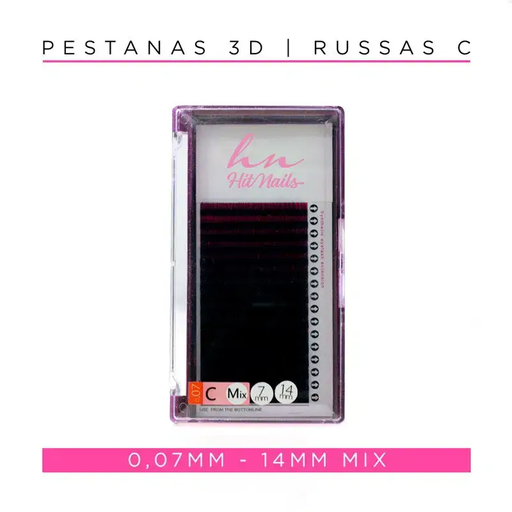 [P.3DCO.004] 3D/Russian Lashes C 0.07mm Mix Black Purple