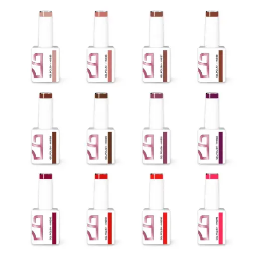 [C.GP.C.022] Gel Polish Chocolat Affair Collection - 12 Cores  